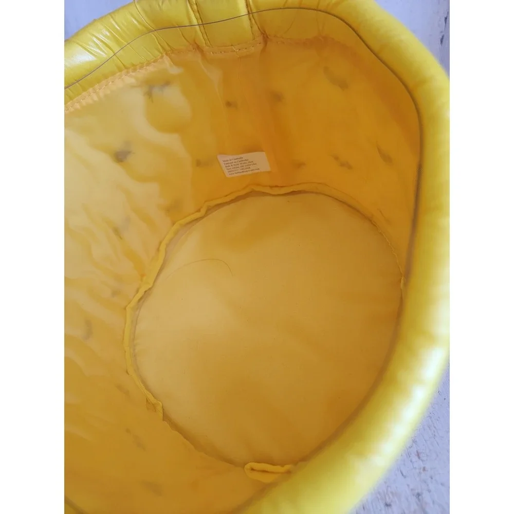 Bath body works peeps NEW quilted fabric Easter basket yellow bunny home